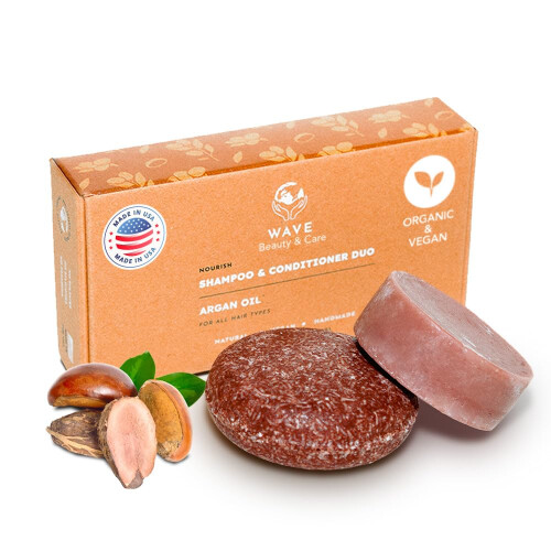Σετ Σαμπουάν και Μαλακτικής Κρέμας Wave Argan Oil - Vegan & Χωρίς Θειικά