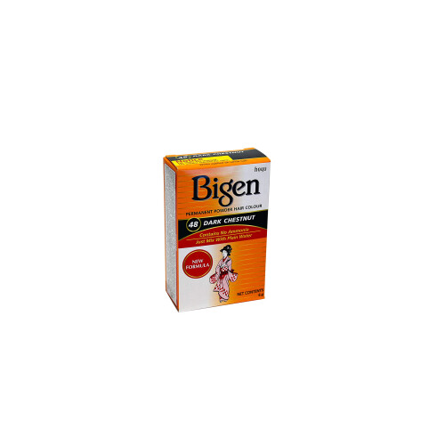 Bigen Bigen Permanente Haarfarbe Pulver 48 Dunkel Kastanie 1 Stk (Packung mit 12) 1