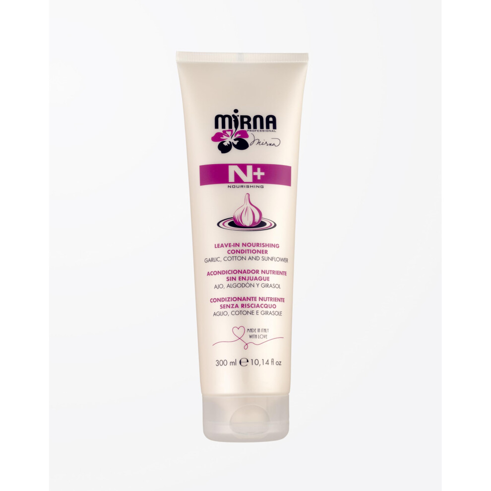 Mirna Professional N+ Czosnek OdżYwcza OdżYwka Bez SpłUkiwania Z Olejem BawełNianym I SłOnecznikowym 300Ml - 10,14Oz-image