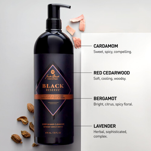 Jack Black Jack Black - Black Reserve Καθαριστικό Σώματος & Μαλλιών, 10 Fl Oz - Κάρδαμο & Κυπαρίσσι 2