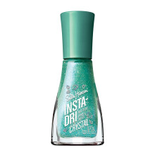Sally Hansen Insta-Dri Crystal Aquamarine Aura Schnelltrocknender, langlebiger, undurchsichtiger, metallisch grüner Nagellack