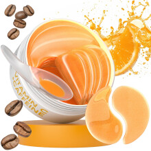 BLOOMORA Bende sotto gli occhi con vitamina C e caffeina (30 paia) Maschera sotto gli occhi per occhi gonfi e occhiaie Leviganti e idratanti Self Car