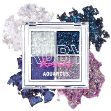 Ruby Kisses Glitter Gem Palette, 4 Kleur Hooggepigmenteerde Chunk Glitter, Romige Textuur, Langdurige Oogschaduw (Waterman)