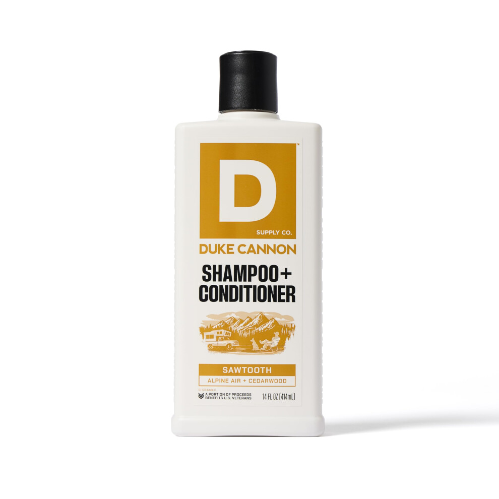 Duke Cannon Supply C Duke Cannon Supply Co. 2-In-1 Hair Wash - Masculine Scent - Gentle Cleansing Hair Wash For Men - Stimulating Hair Shampoo & Conditioner - Strengthens