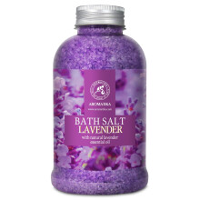 Sal de Baño de Lavanda con Aceite Esencial Natural de Lavanda 600g - Aromaterapia