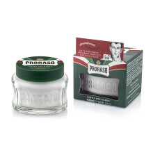 Pre Shave Cream, 100ml, Refreshing and Toning Pre Shaving Cream with Eucalyptus Oil and Menthol, Made in Italy, Green
