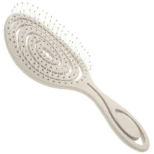 Eco Friendly Straw Hairbrush, Flexible Soft Pin Bristles, Detangling Wet/Dry Hair, Head Massaging Pro