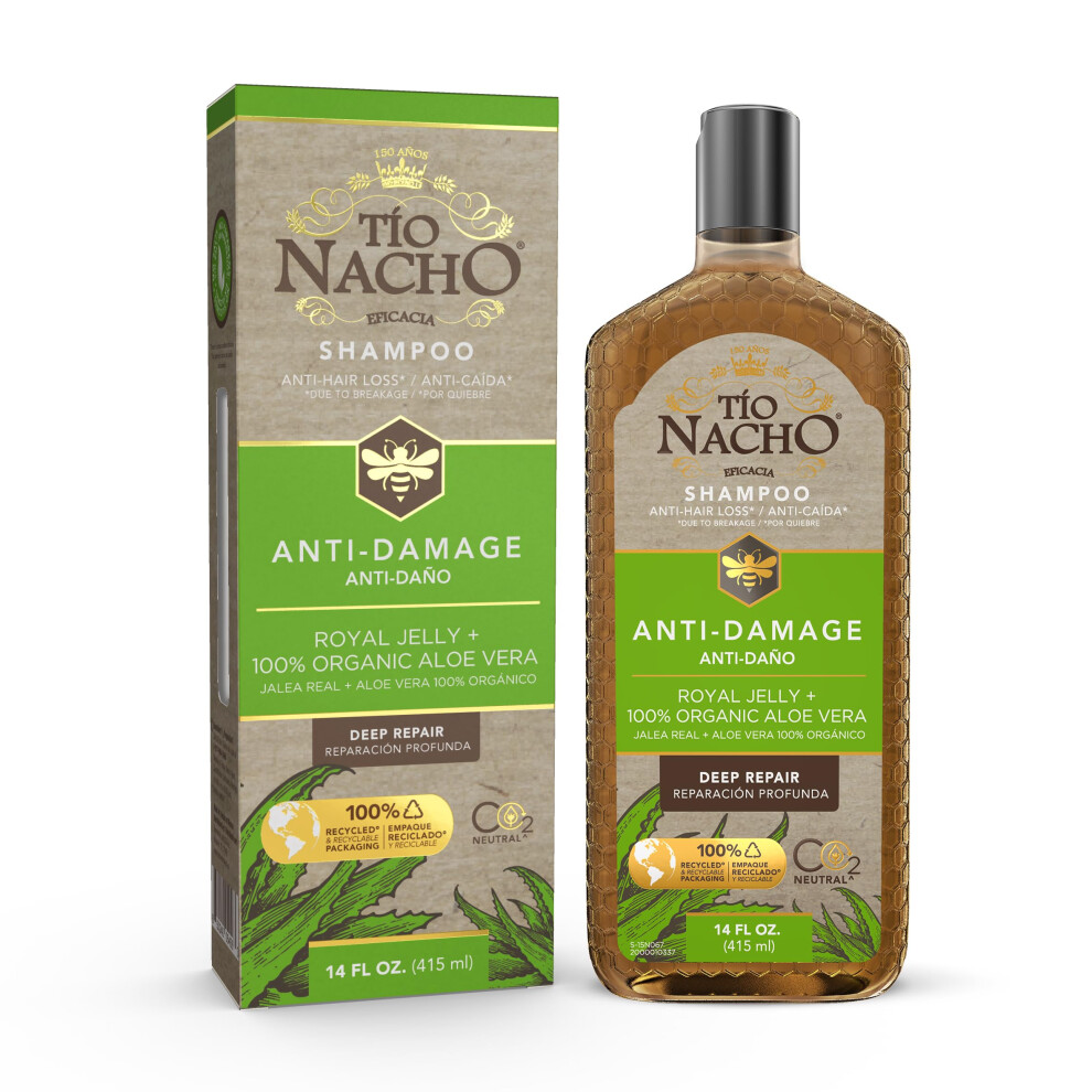 Tio Nacho Aloe Vera Deep Repair Shampoo: Organic Aloe Vera And Royal Jelly For Hair Repair And Protection Enriched With Vegetable Keratin For Strengt