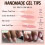Bellelfin Unhas Postiças French Tip, 120Pcs Unhas Ovais Curtas com Cola 4