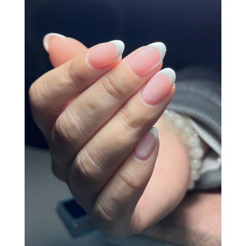 Bellelfin Unhas Postiças French Tip, 120Pcs Unhas Ovais Curtas com Cola 1
