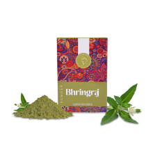 AATMANA Bhringraj Polvere | Eclipta Alba | per capelli morbidi setosi e naturali | Promuovere la crescita dei capelli | Aumenta lo spessore dei c