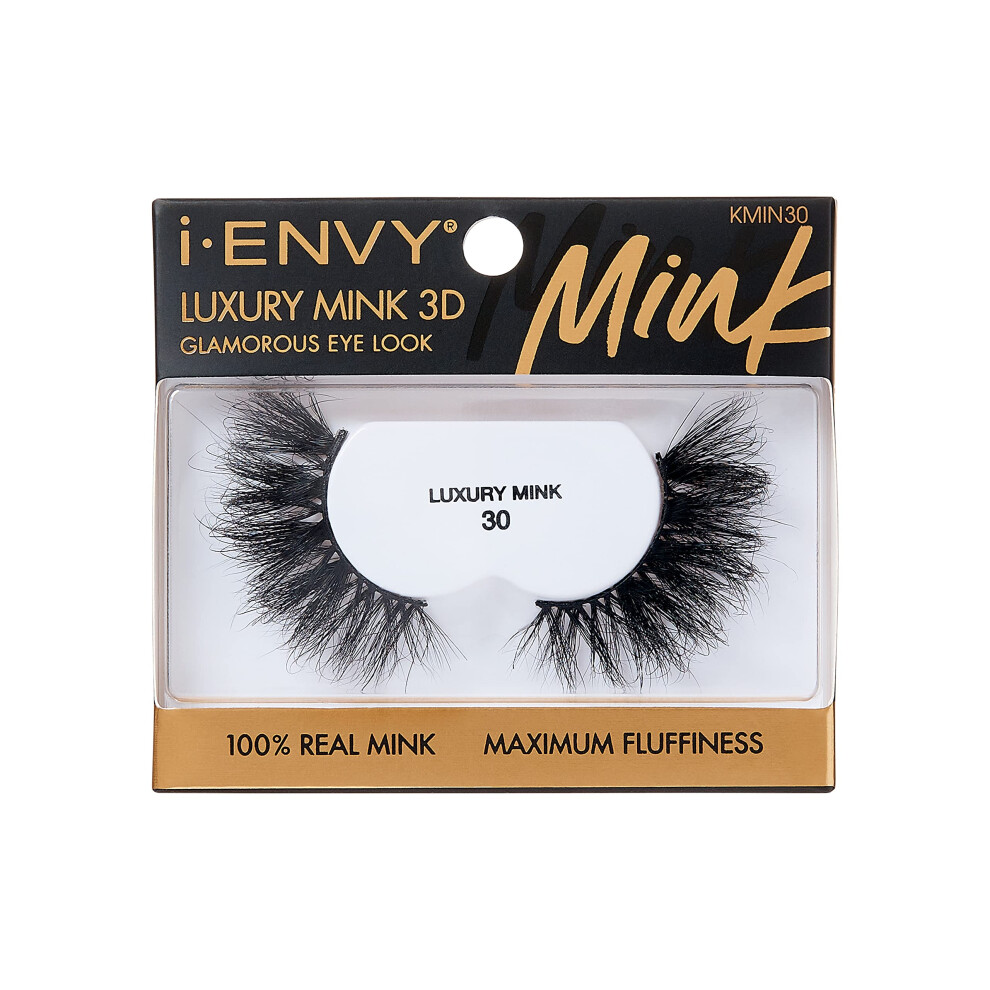 Ienvy I-Envy False Lashes Luxury Mink Collection Eyelashes 100% Real Mink Glamorous Eye Look Lashes Maximum Fluffiness 3D Multi-Curl Angle