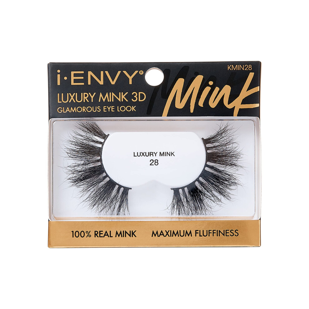 Ienvy I-Envy False Lashes Luxury Mink Collection Eyelashes 100% Real Mink Glamorous Eye Look Lashes Maximum Fluffiness 3D Multi-Curl Angle