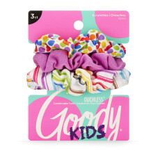 Goody Ouchless Hair Scrunchie - 3-nsobn fialov duha - Pomozte udret vlasy na mste - Vlasov doplnky