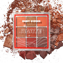 Paleta de Sombras Ruby Kisses Altamente Pigmentada Maquiagem de Olhos Matte a Brilhante (Ágata)