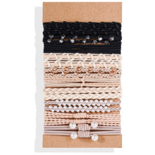Haargummis Armband Boho Haargummis für Frauen Dickes Haar, Lolalet Süße Weiche Geflochtene Haargummis