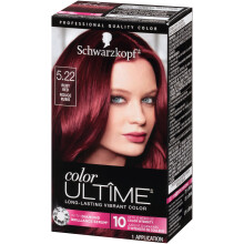 Schwarzkopf Color Ultime Hair Color 5.22 Ruby Red 1 Applicazione - Tintura permanente per capelli rossa per un'intensit? del colore vivida e una