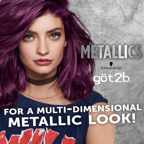 Schwarzkopf Got2b Metallics Μόνιμο Χρώμα Μαλλιών, M69 Amethyst Chrome 1