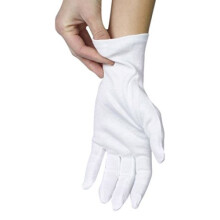 ANSMIO katoenen handschoenen - 3 paar witte vochtinbrengende nachthandschoenen 100% katoen maat S