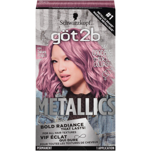 Got2b Metallics Μόνιμο Χρώμα Μαλλιών, M84 Sakura Pink