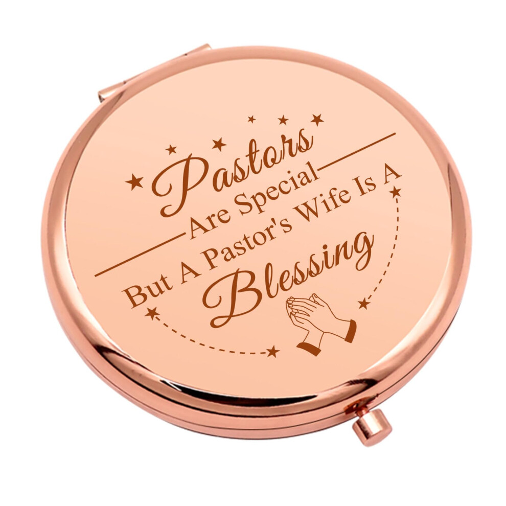Mwphuy Pastor Wife Appreciation Gifts Thanks You Gift Compact Makeup Mirror For Her Religious Gift For Minister's Wife Inspirational Gifts Folding Makeup Mi
