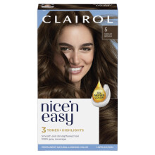 Clairol Nice'n Easy Permanente Haarkleur, 5 Middelbruin, Verpakking van 1