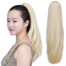 SYXLCYGG Extensión de Cola de Caballo Clip Claw Rubia 18" 4.3 OZ Pelo Sintético Como Pelo Real