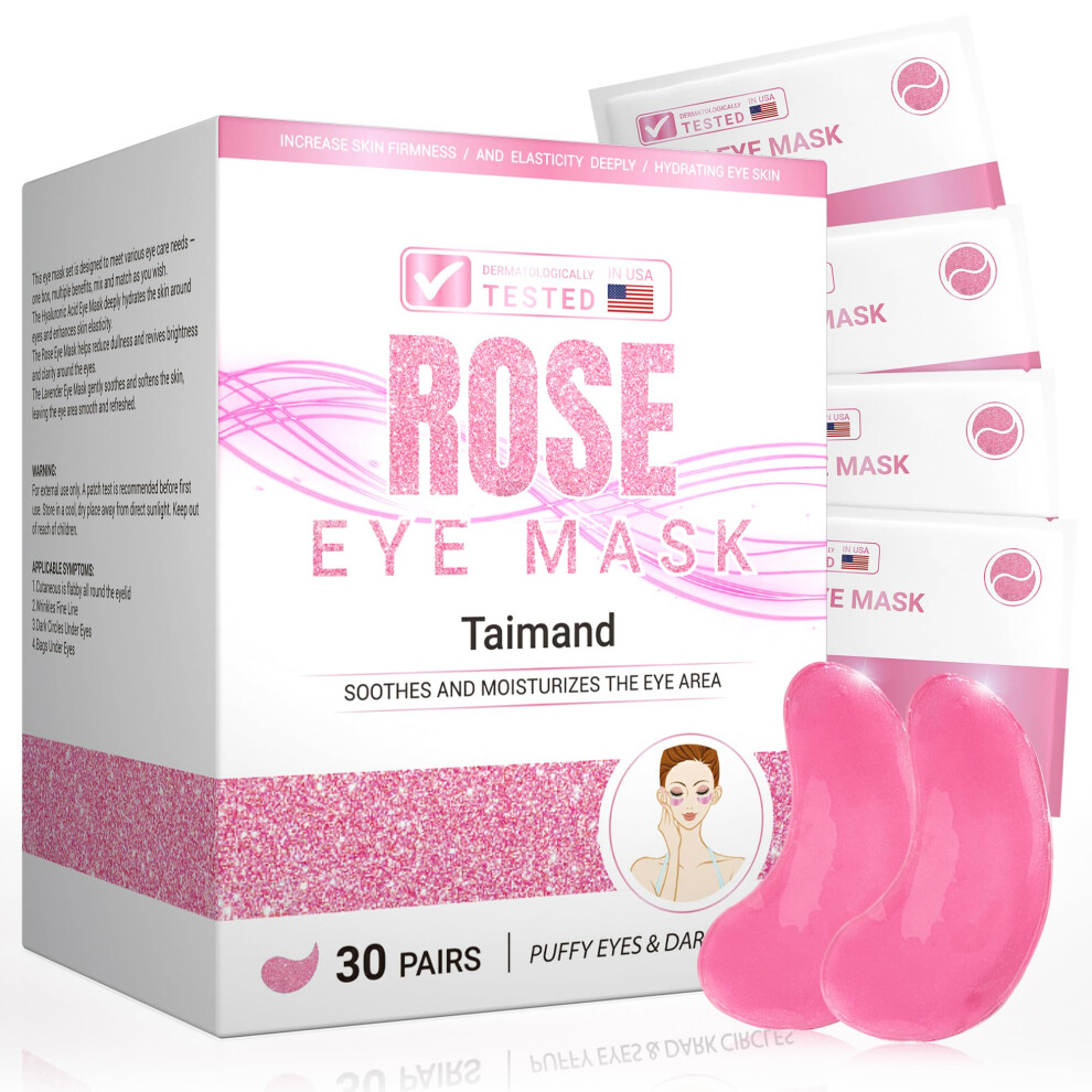 Taimand Dark Under Eye Patches (30 Pairs) Under Eye Mask For Puffy Eyes And Circles Eye Masks With Collagen Relieves Pressure And Reduces Wrinkles Revita