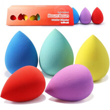 BEAKEY Makeup Svampe S?t 5 Pack Micro Por?s Lav Absorption Bl?d Latexfri Foundation sk?nhedssvampe og blendere til pulvercreme