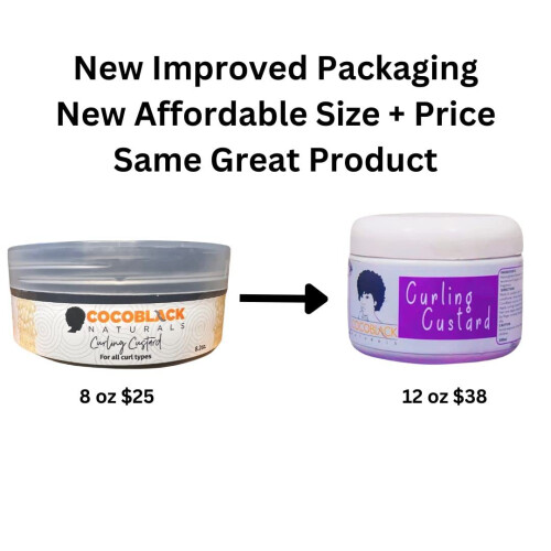 CocoBlack Naturals Curling Custard για Κύματα Τύπου 4c, 8.2 fl oz 1