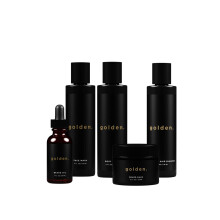 Golden Grooming Co. Everyday Grooming Bundle for Textured Hair & Melanin-Rich Skin | Essential Beard & Skincare Kit with Beard Shampoo, Face Wash, Bea