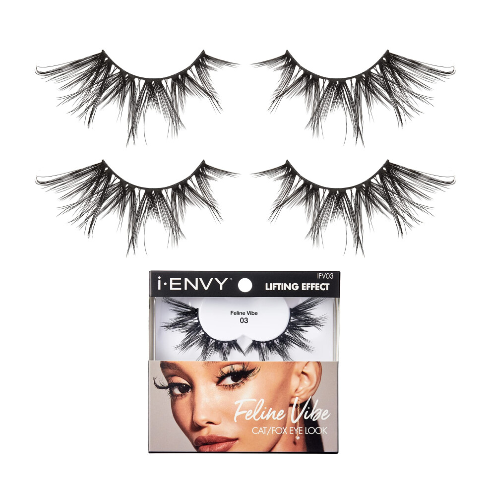 Ienvy I-Envy 2 Pairs False Eyelashes Feline Vibe Cat And Fox Eye Lifting Look Dramatic Lashes (05)