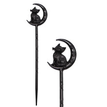 LANGHONG 2 STK Retro Halloween-h?rpinde til kvinder Gothic Moon Cat H?rn?le H?rstylingn?le (CAL1)