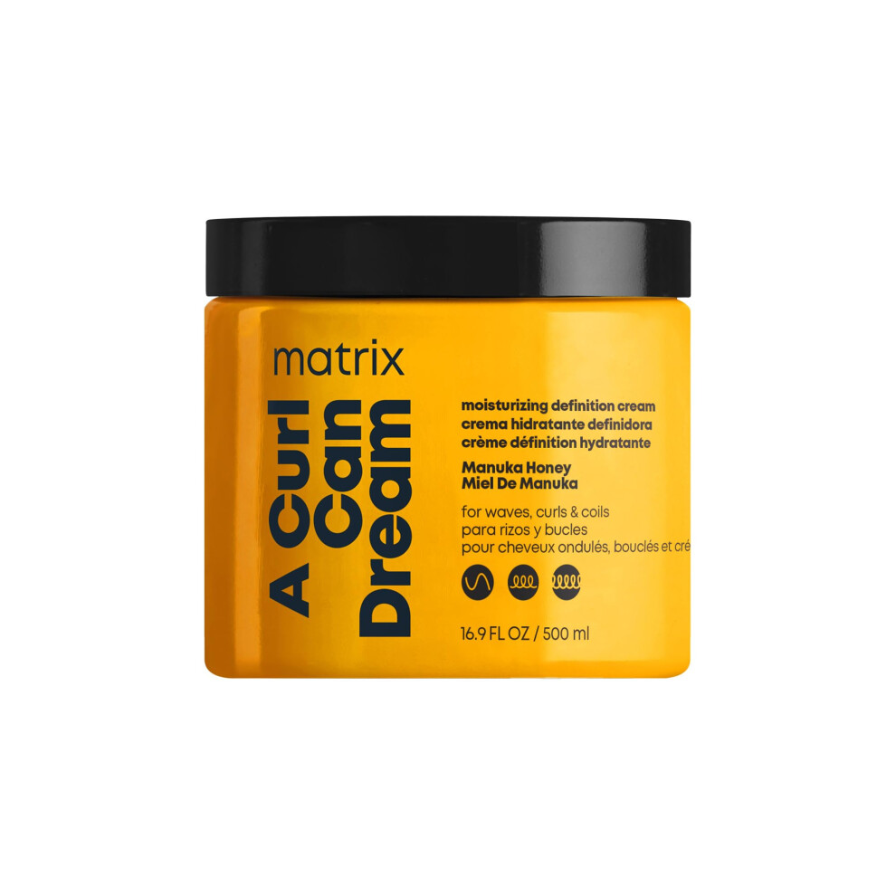 Total Results Cream Matrix | Moisturising Hair For Curly & Coily Hair, With Manuka Honey Extract, A Curl Can Dream, 500Ml