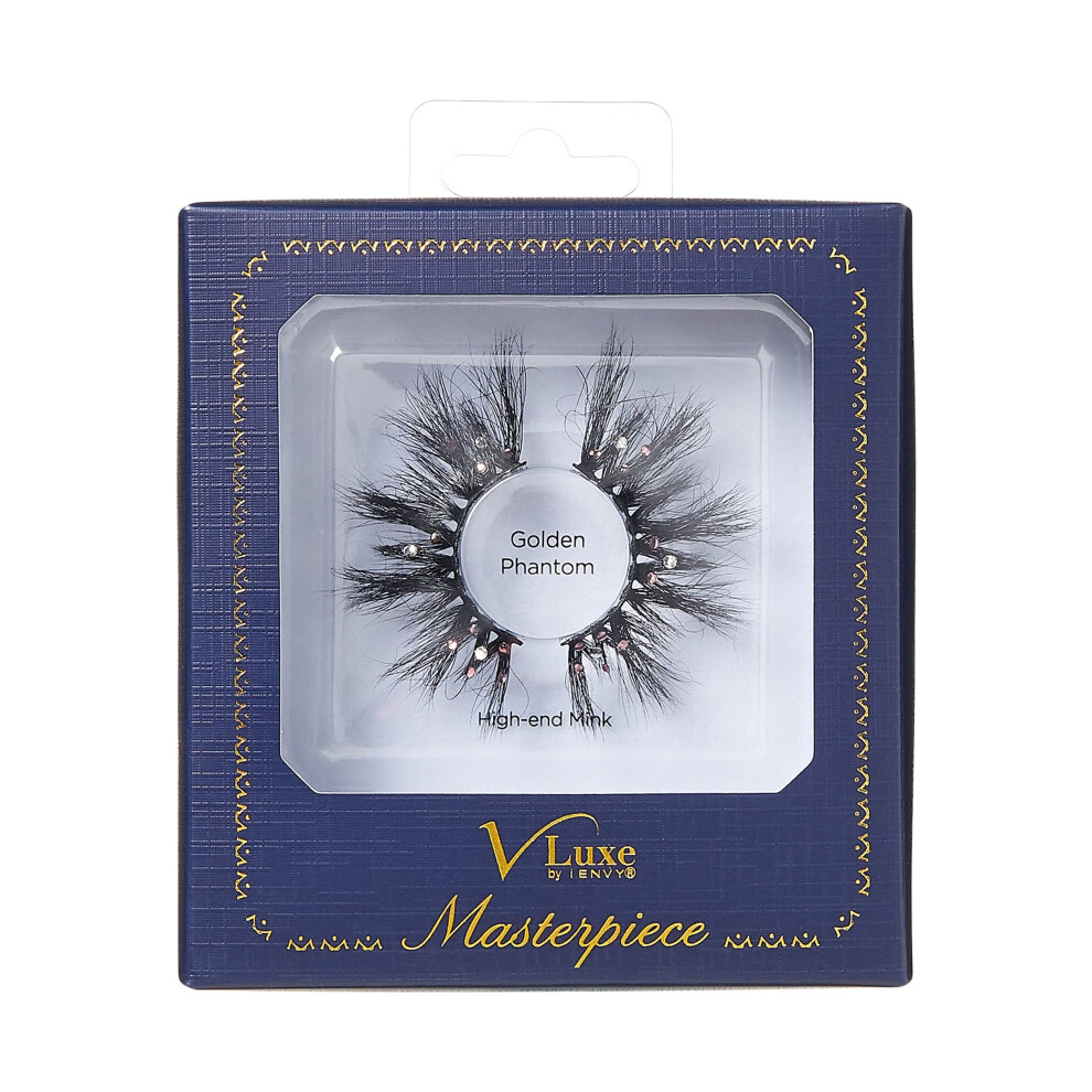 Ienvy Golden Vluxe By Lashes With Rhinestones Masterpiece Mink Lashes Diamond False Eyelashes ( Phantom)