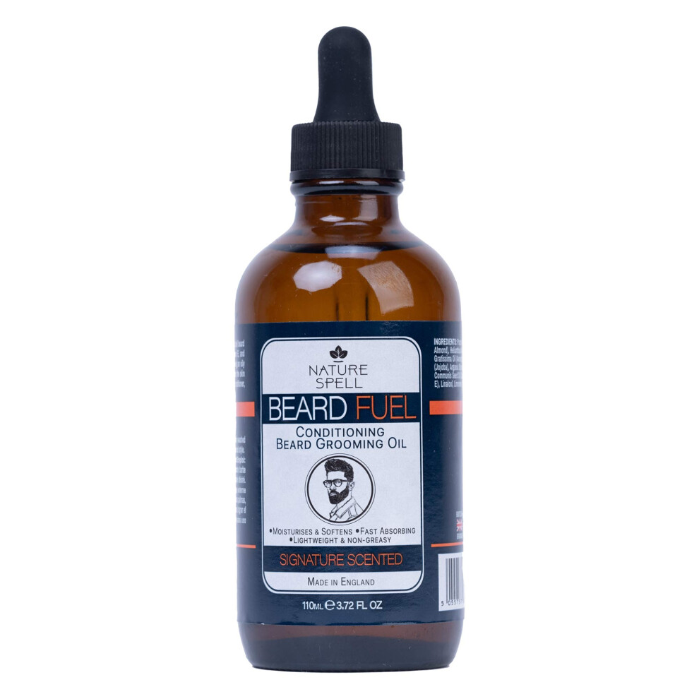 Nature Spell Beard Grooming Oil - Extra Large Bottle 110Ml- Signature Scented, Beard Conditioning Oil, Made In Uk
