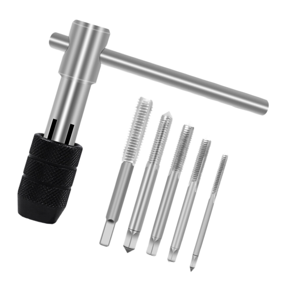 Manual Tapping Tool Professional Tap-Five Piece Set With Wrench 7696000230115
