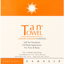 Tan Towel Creme Clássica para Corpo Inteiro, 15 Contagem