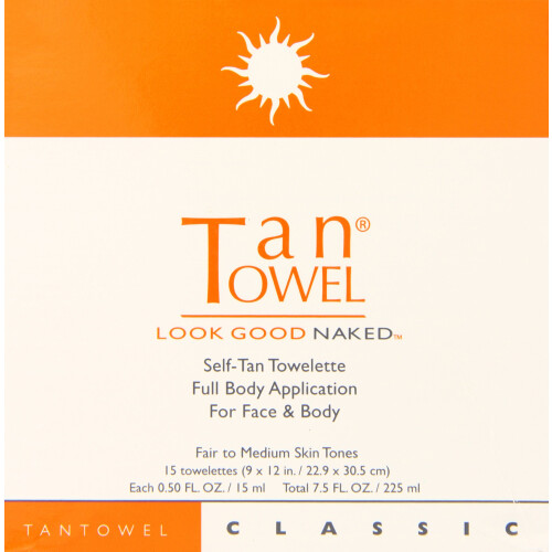 Tan Towel Creme Clássica para Corpo Inteiro, 15 Contagem