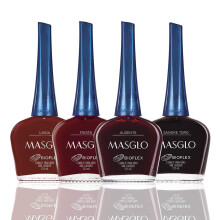MASGLO Tradicional - Set van 4 nagellakken 13-vrije formule voor maximaal 7 dagen gebruik Hoge dekking en glanzende afwerking - (elk 0,5 oz)
