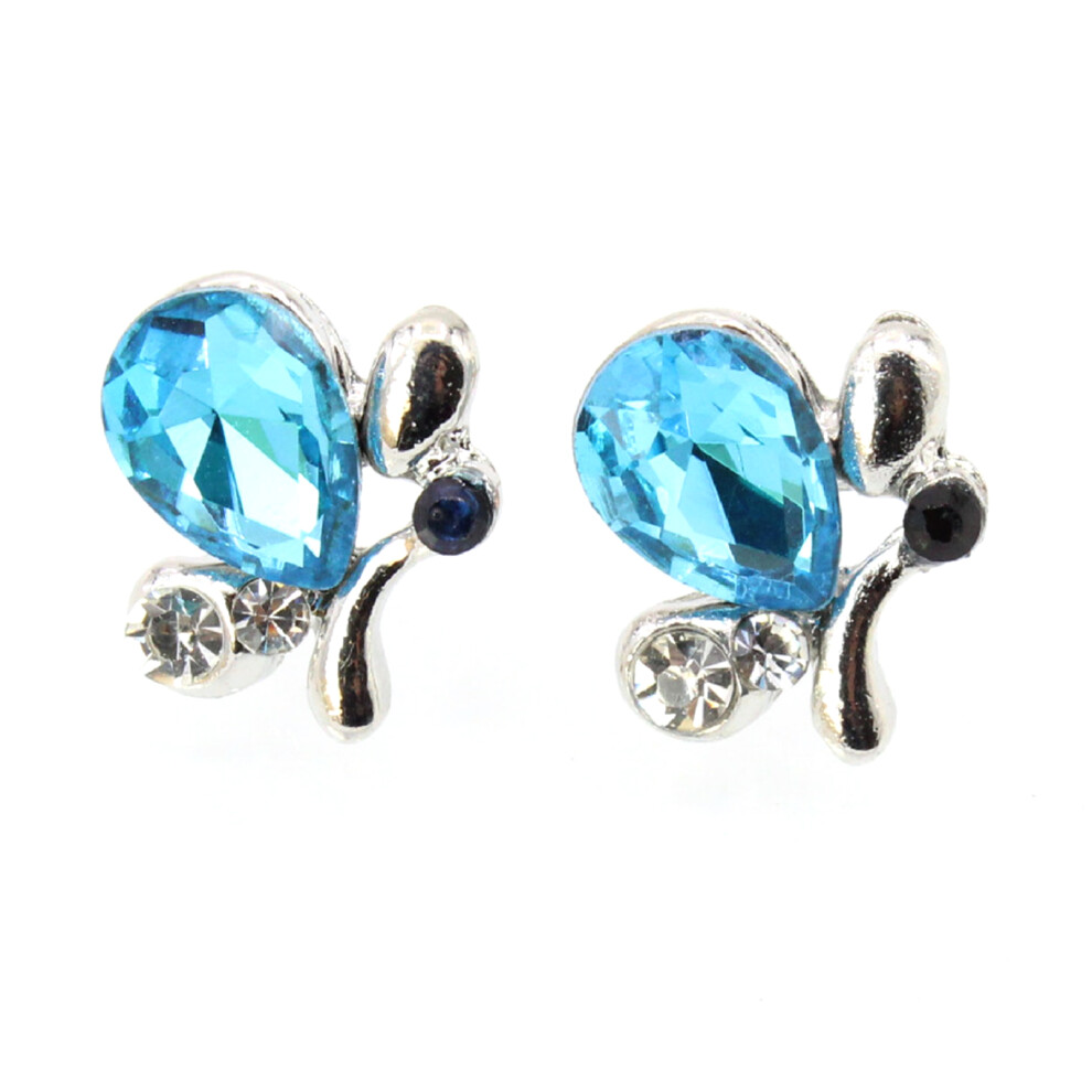 Crystalline Jewelry Set for Women - Blue Alloy with Necklace, Earring & Bracelet-image-OPC-PMX9Y7M-NEW