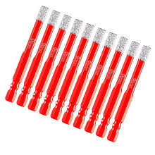 10Pcs Hole Cutter 6mm Diamonds Tile Drill Bit Set for Dry