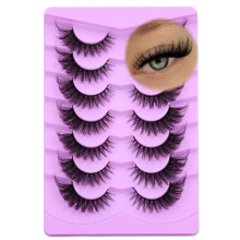 ALICE szempillk Fox Eye Lashes Mink Faux termszetes muszempillk Wispy Cat Eye Lashes Pack muszempillk 7 pr