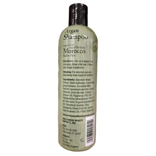Hollywood Beauty Argan Shampoo 12 Oz 1