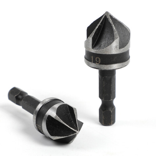 Hexadecimal Shank 5 Flute Countersink Drill Bit For Smooth 2