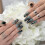 Hypnaughty 24 Pcs LUXE Unhas Pretas e Verdes Ombre com Glitter e Strass 5
