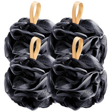 Fishent Loofah Bath Sponge Shower Loofahs 4 Pack Soft Loofa Exfoliating Body Scrubber Mesh Shower Puff Pouf Ball Luffa for Men and Women(50g/pcs) (B