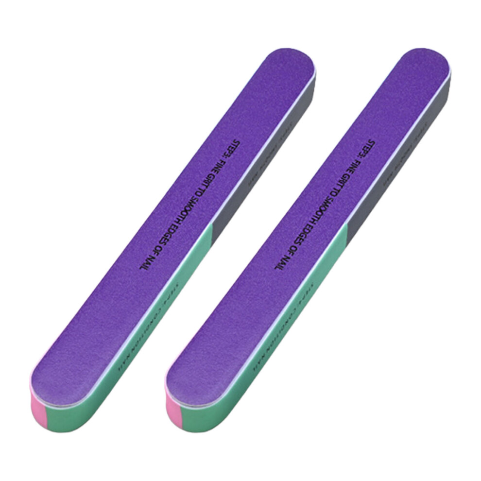 Professional 7 Sided Manicure File Flexible Sandpaper For-2Pcs 7696000231341