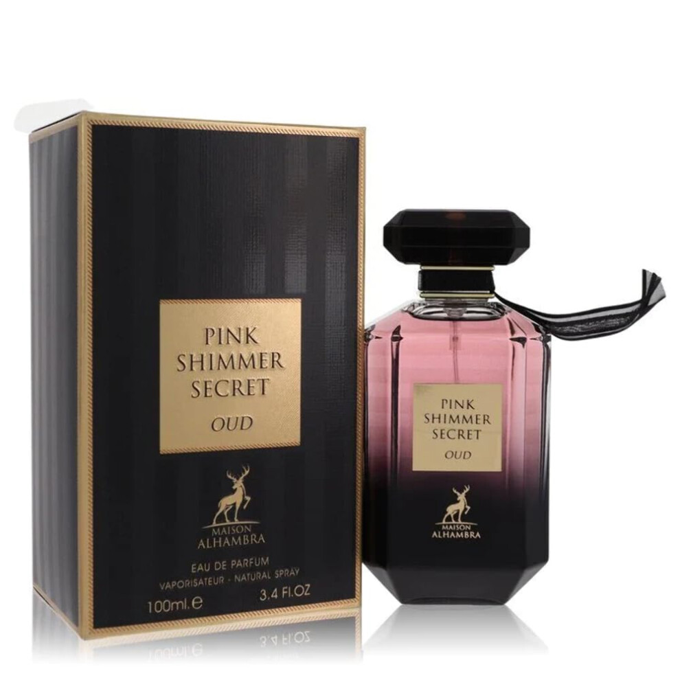MAISON ALHAMBRA PINK SHIMMER SECRET OUD 100ML EDP SPRAY BRAND NEW & SEALED - Image 3