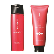 Lebel IAU Cleansing Relaxment Hair Shampoo 200ml & Lebel IAU Melt Repair Hair Treatment 200ml Zestaw